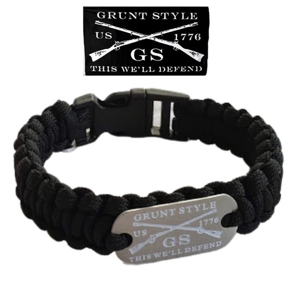 Grunt Style Other - LAST ONE-Grunt Style TWO Paracord Bracelet Black Unisex